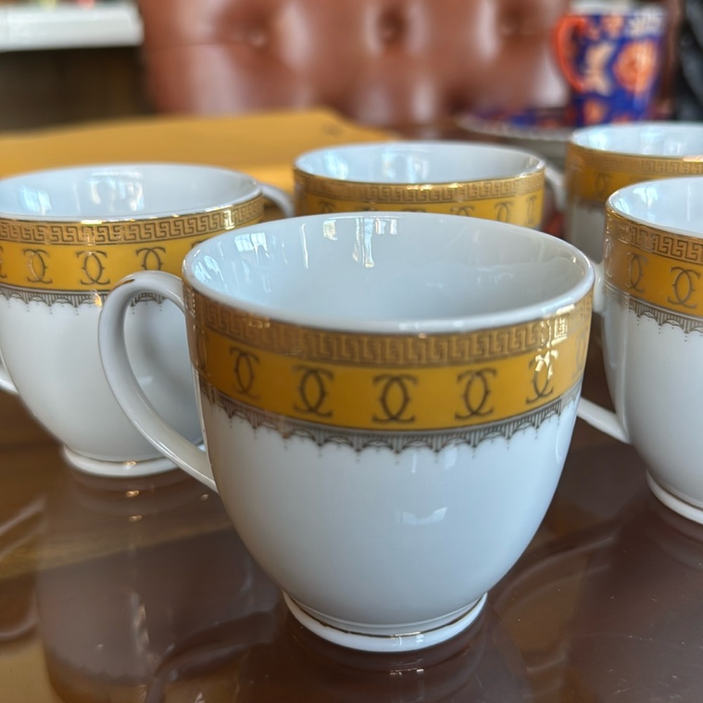 1950’s vintage Casati fine porcelain coffee cups